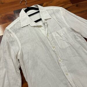 Zara White Casual Button Down Shirt